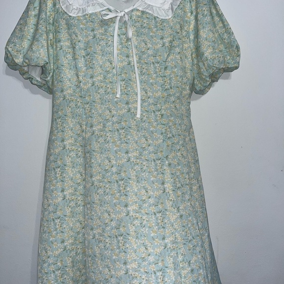 SHEIN prairie cottage core grandma core dress with sailor collar puff sleeves XL - Picture 11 of 11